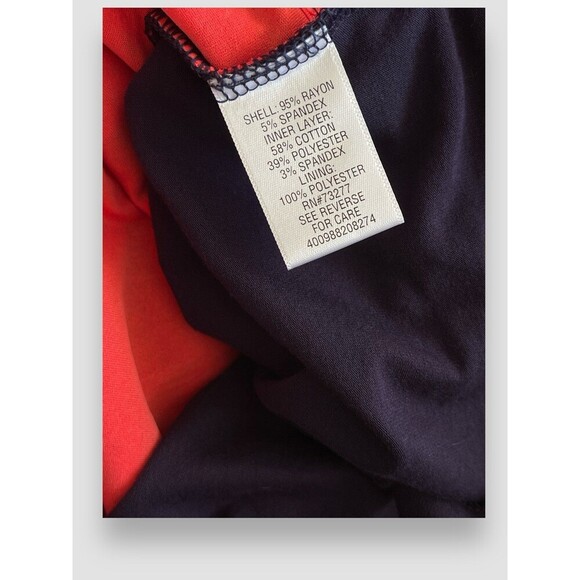 Croft & Barrow Mock-Layer Print Cardigan Sz XL 3/4 Sleeves Navy Striped Tank NWT - Picture 6 of 8